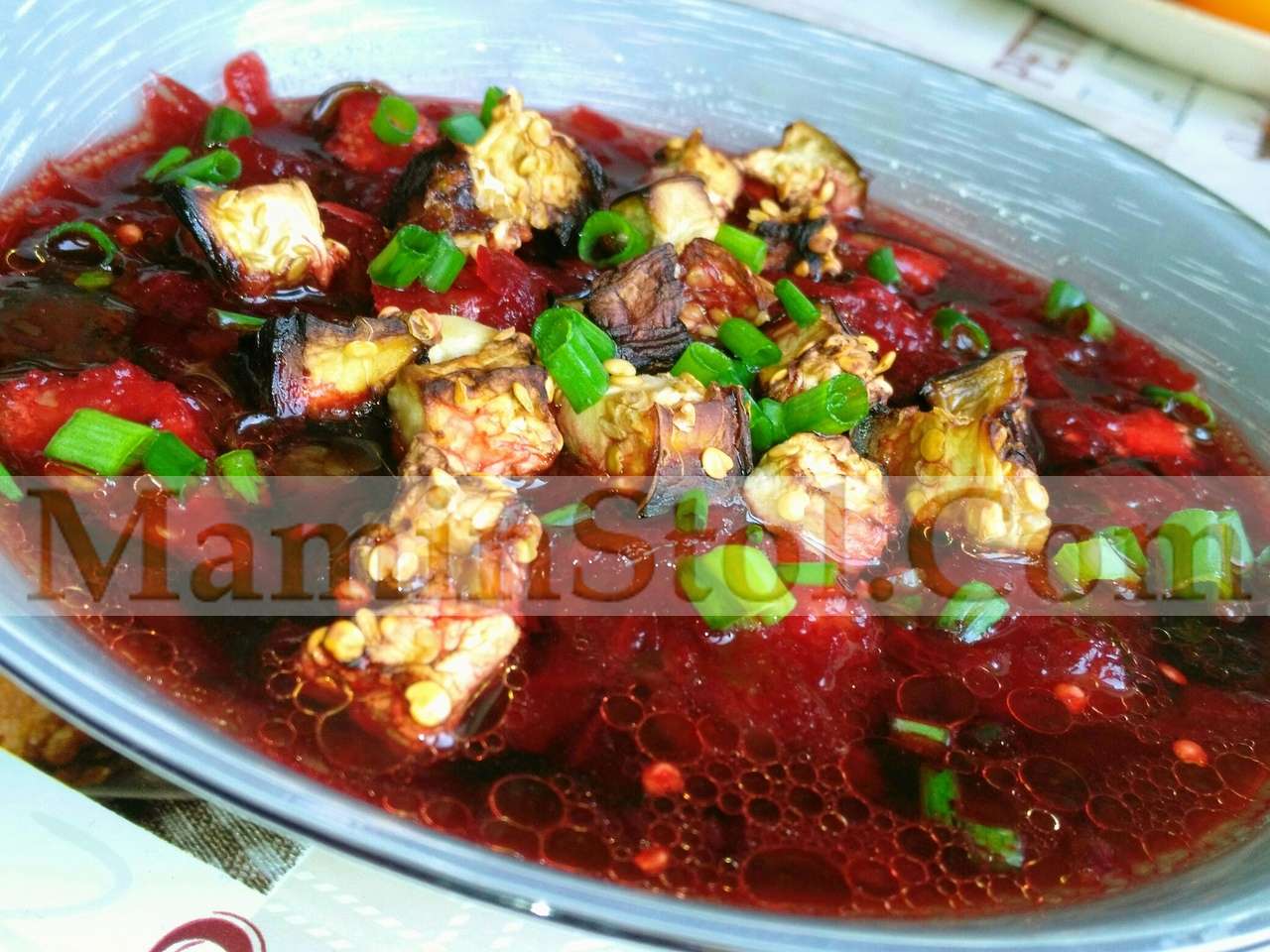 Свекольник с запеченными баклажанами Свекольник с запеченными баклажанами