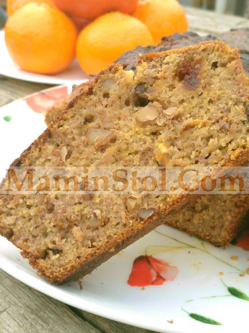 Кекс банановый с курагой и орехами Кекс банановый с курагой и орехами