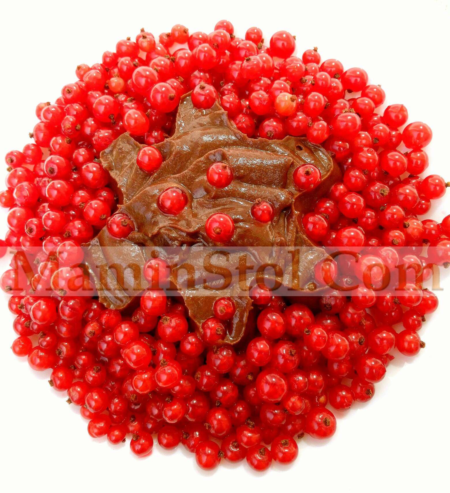 Красная смородина с шоколадным кремом