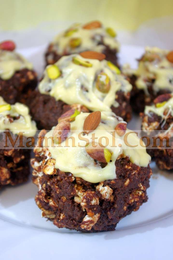 Шоколадные колобки без выпечки