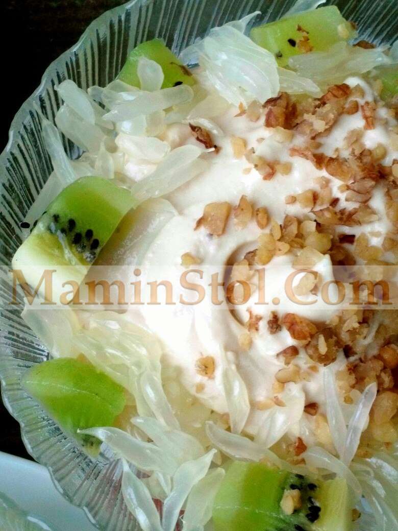 Творожный десерт из тофу с помело и киви Творожный десерт из тофу с помело и киви