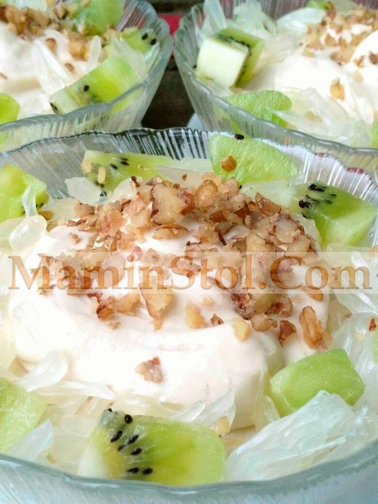 Творожный десерт из тофу с помело и киви Творожный десерт из тофу с помело и киви