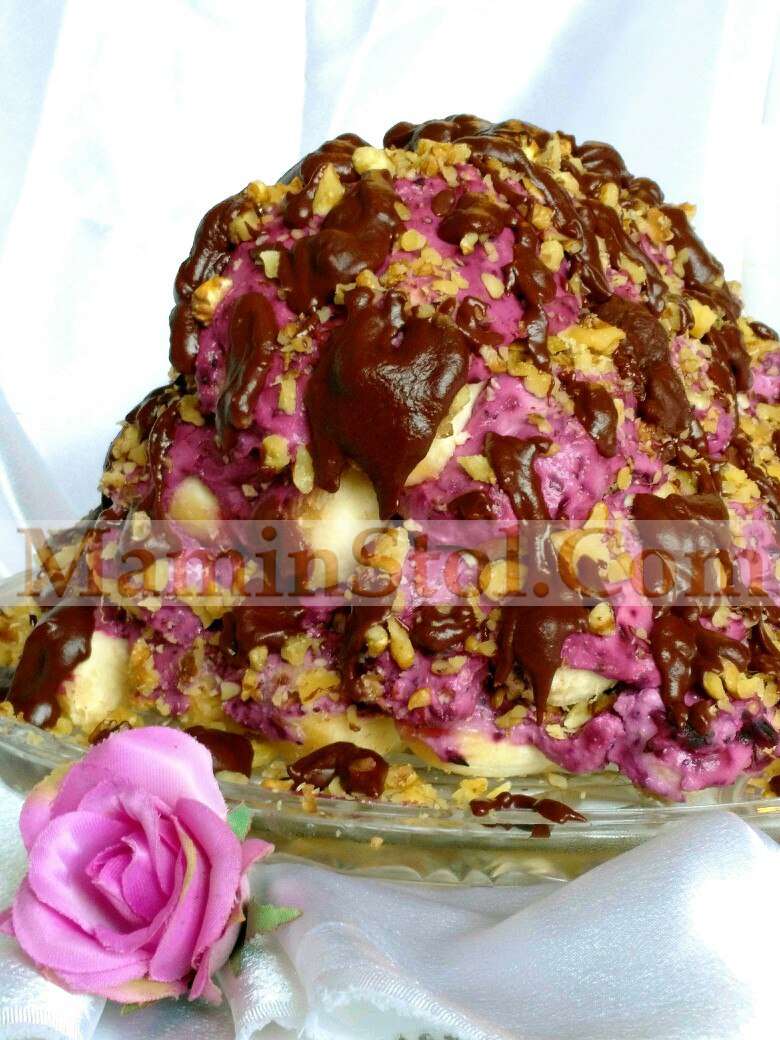 'Творожный' торт из тофу с черной смородиной и бананами 'Творожный' торт из тофу с черной смородиной и бананами