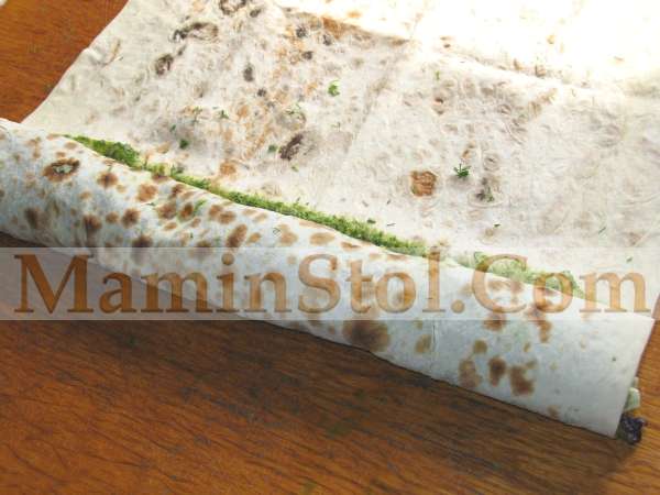 Сочный рулет с овощами