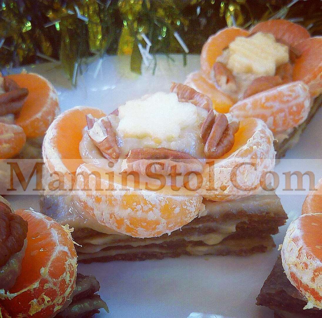 Грушевые пирожные с мандаринами Грушевые пирожные с мандаринами