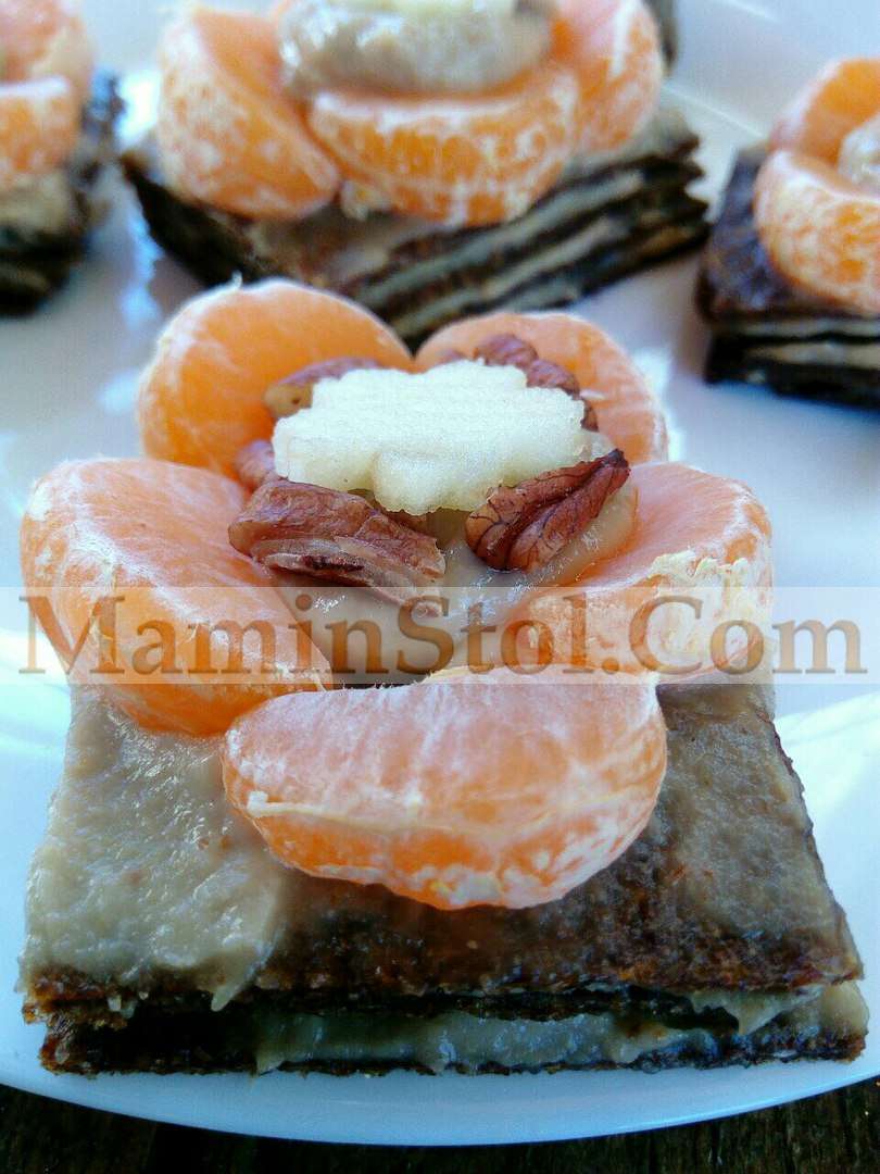 Грушевые пирожные с мандаринами Грушевые пирожные с мандаринами