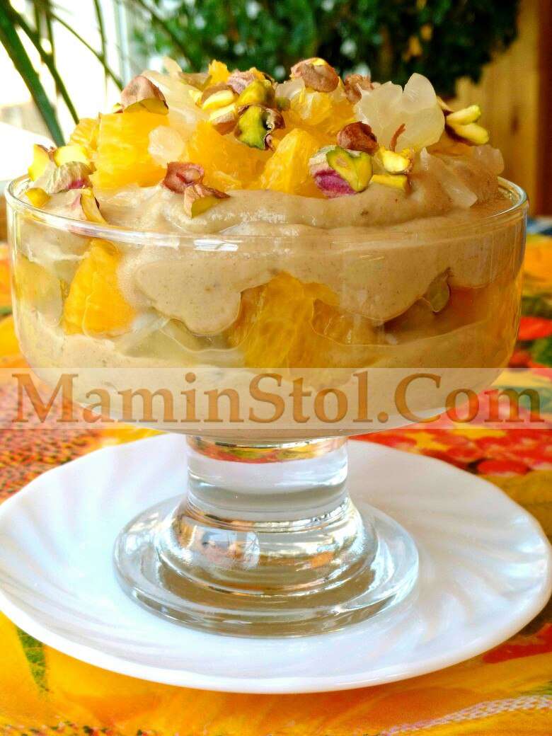 Парфе с апельсином, помело и фисташками Парфе с апельсином, помело и фисташками