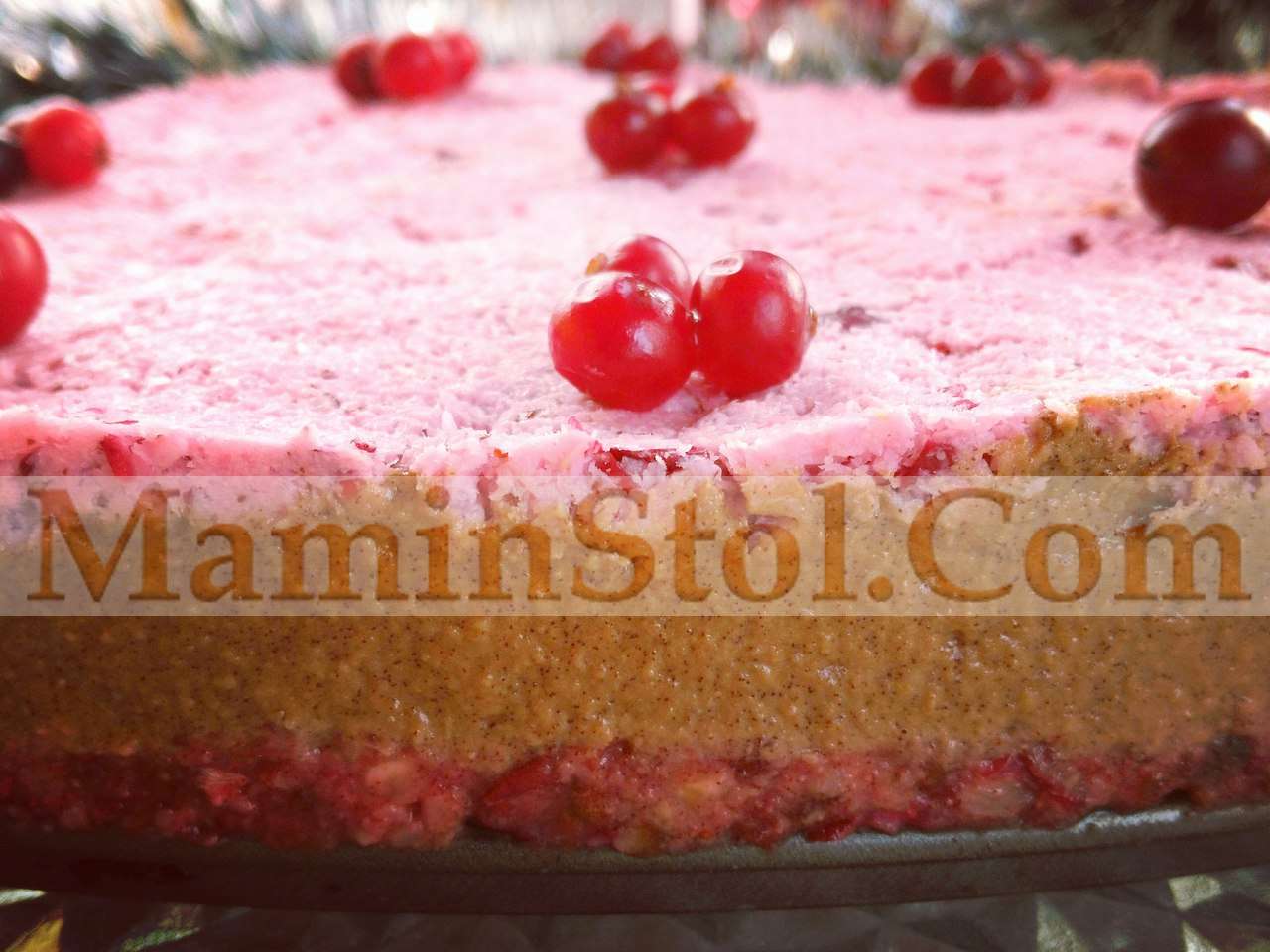 Шоколадный Чизкейк с клюквой