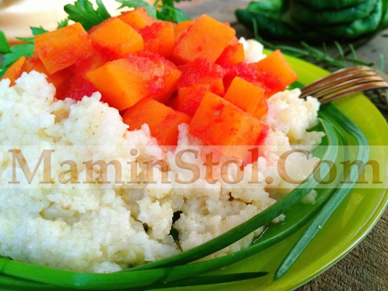 Пшенная каша с тыквой и розмарином