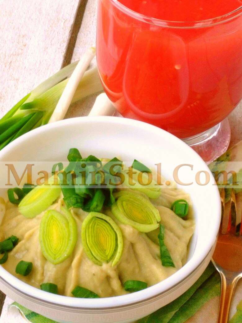 Пюре из чечевицы с томатным соком