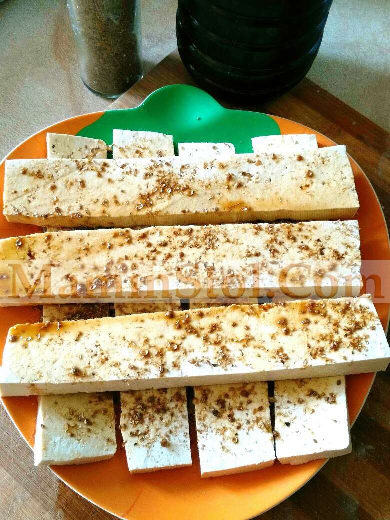 Роллы с тофу и шпинатом