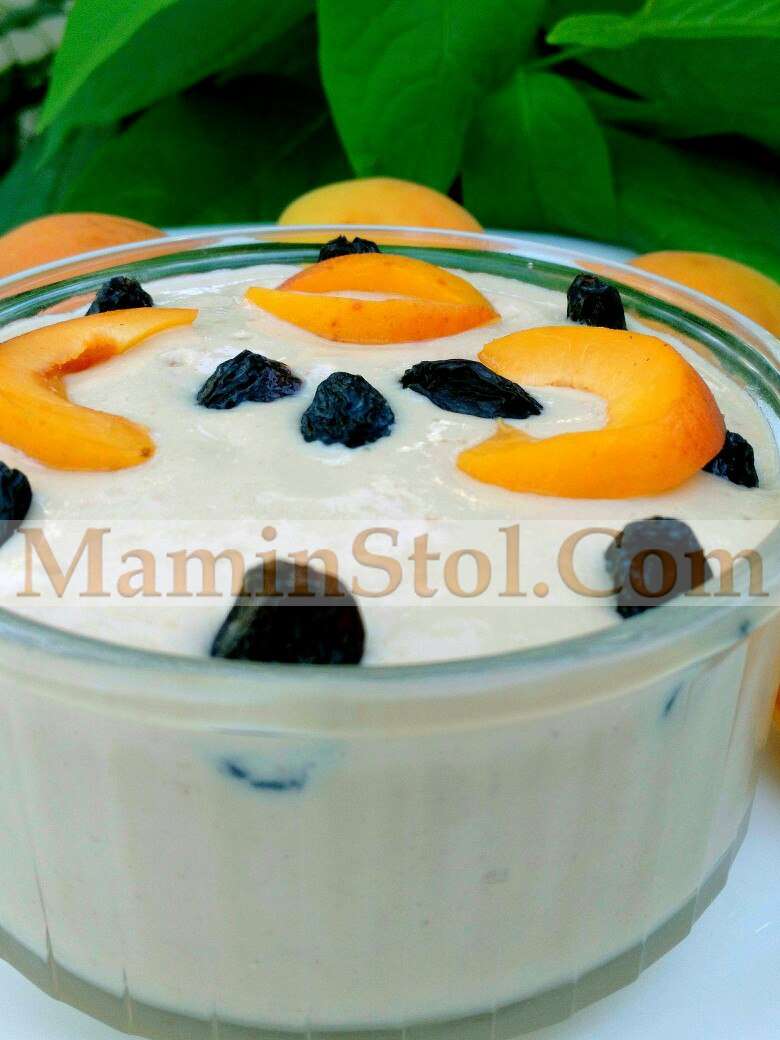 Абрикосовый творожок из тофу с изюмом Абрикосовый творожок из тофу с изюмом