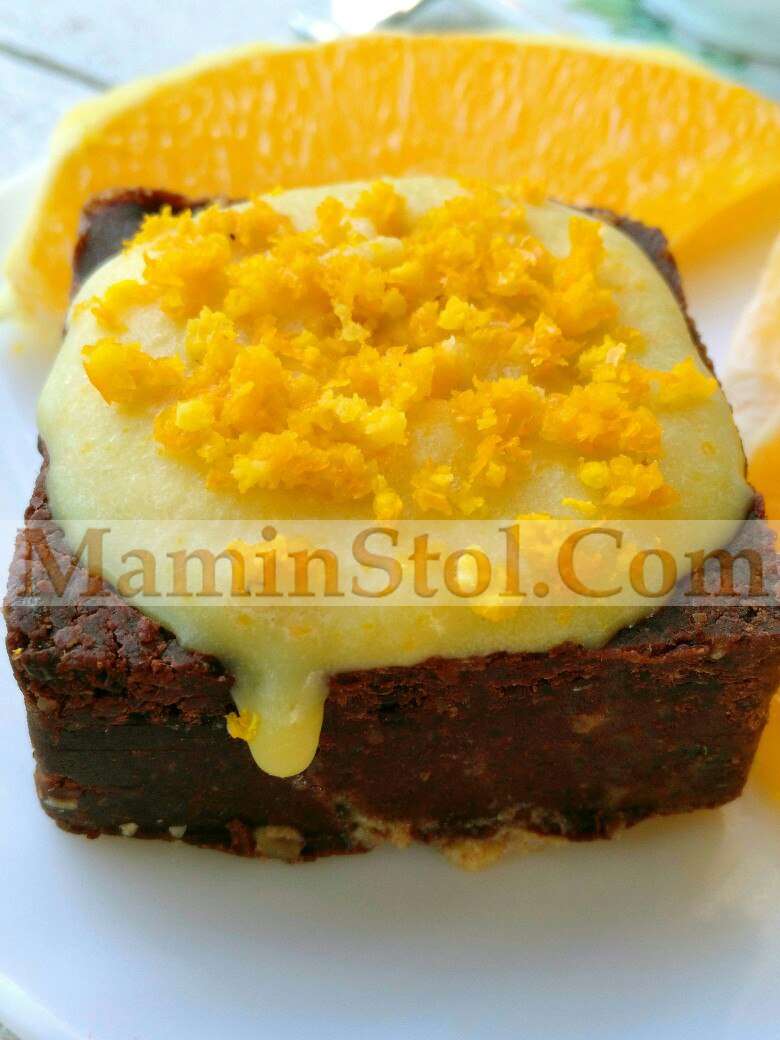 Шоколадные пирожные с апельсиновой начинкой без выпечки Шоколадные пирожные с апельсиновой начинкой без выпечки