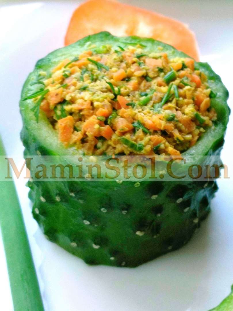 Огуречные корзинки с начинкой Огуречные корзинки с начинкой